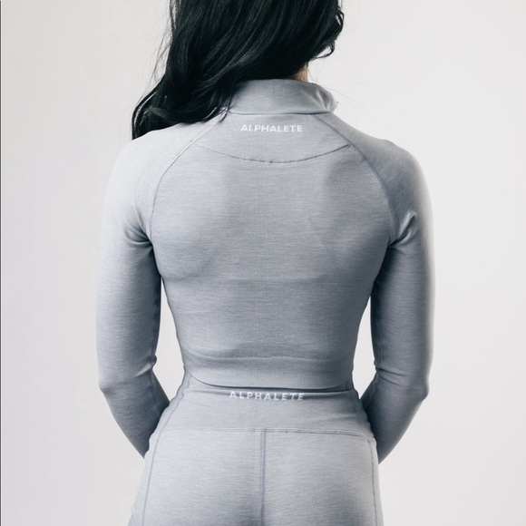 ❌SOLD❌ ALPHALETE SEAMLESS JACKET SHARK GREY - Picture 6 of 10